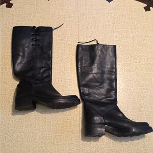 Vintage Black Leather Boots
